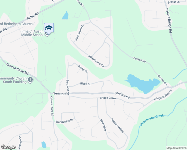 map of restaurants, bars, coffee shops, grocery stores, and more near 285 Kathy Court in Douglasville