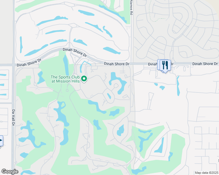 map of restaurants, bars, coffee shops, grocery stores, and more near 2 Wimbledon Drive in Rancho Mirage