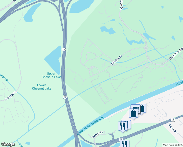 map of restaurants, bars, coffee shops, grocery stores, and more near 6172 Catalina Drive in North Myrtle Beach