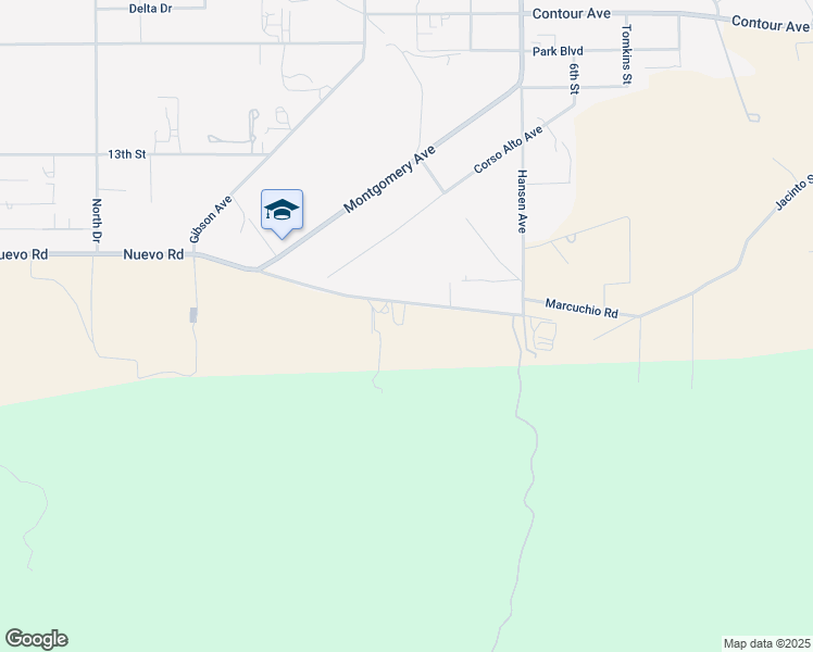 map of restaurants, bars, coffee shops, grocery stores, and more near 30965 Nuevo Road in Nuevo