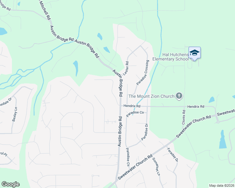 map of restaurants, bars, coffee shops, grocery stores, and more near 98 Oliver Court in Douglasville
