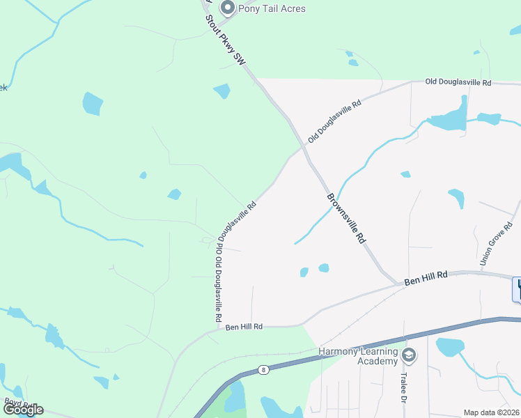 map of restaurants, bars, coffee shops, grocery stores, and more near 4870 Old Douglasville Road in Lithia Springs
