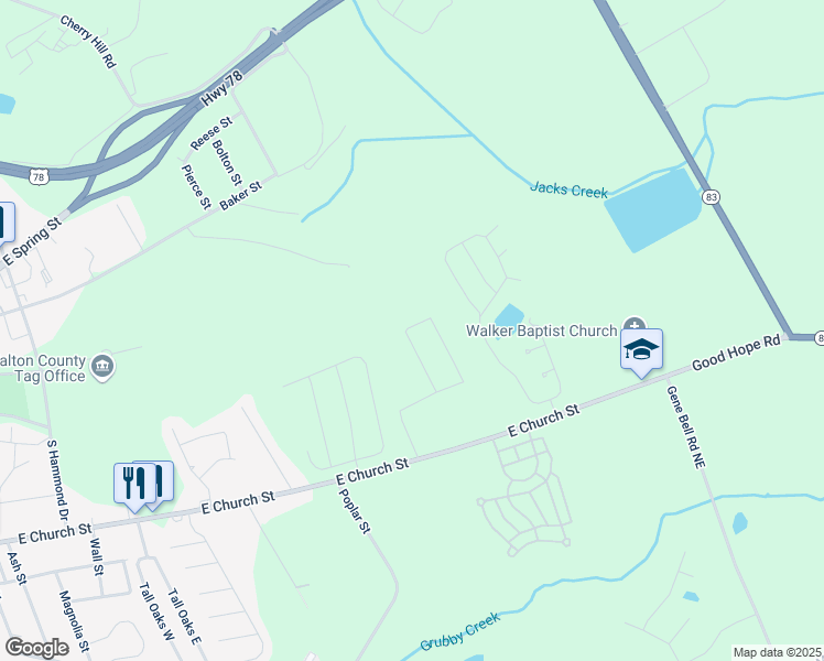 map of restaurants, bars, coffee shops, grocery stores, and more near 501 Forest Street in Monroe