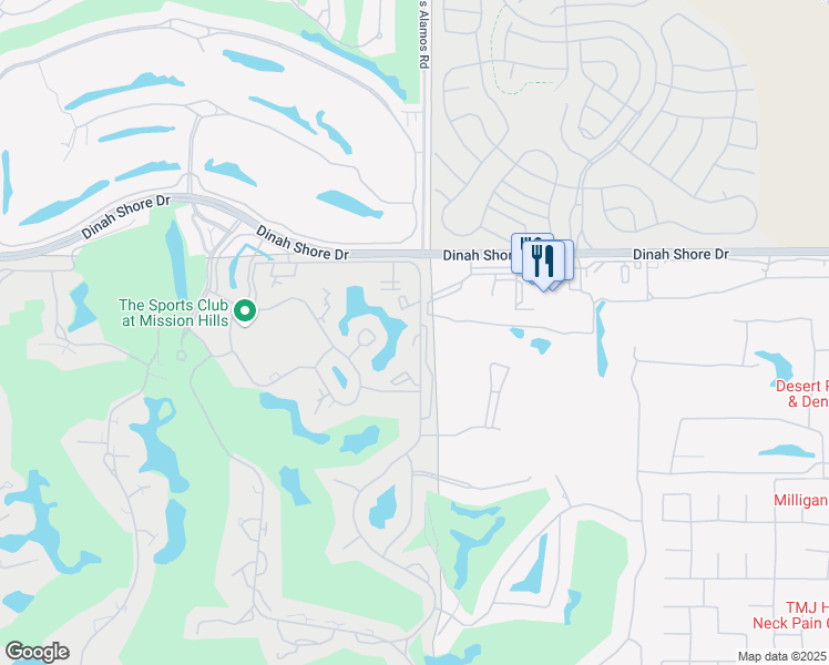 map of restaurants, bars, coffee shops, grocery stores, and more near 450 Sunningdale Drive in Rancho Mirage