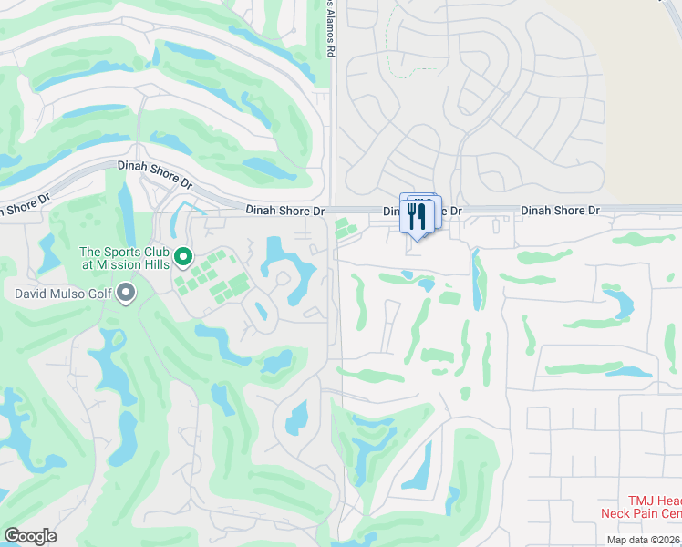 map of restaurants, bars, coffee shops, grocery stores, and more near 19 Via Haciendas in Rancho Mirage
