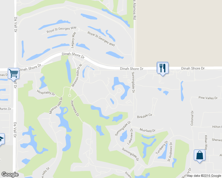 map of restaurants, bars, coffee shops, grocery stores, and more near 380 Wimbledon Drive in Rancho Mirage