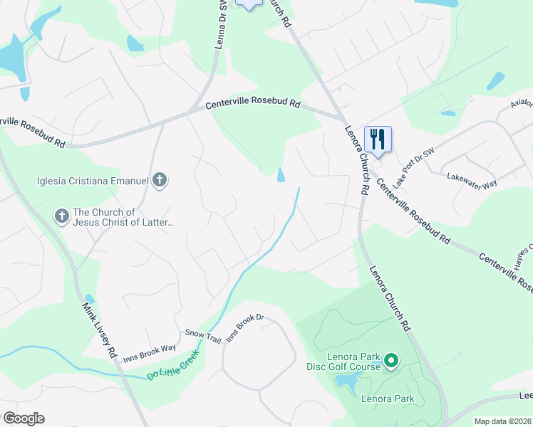 map of restaurants, bars, coffee shops, grocery stores, and more near 4127 Wendell Way in Snellville