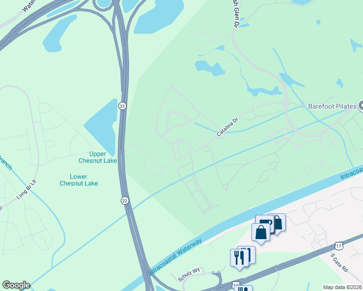 map of restaurants, bars, coffee shops, grocery stores, and more near 6172 Catalina Drive in North Myrtle Beach