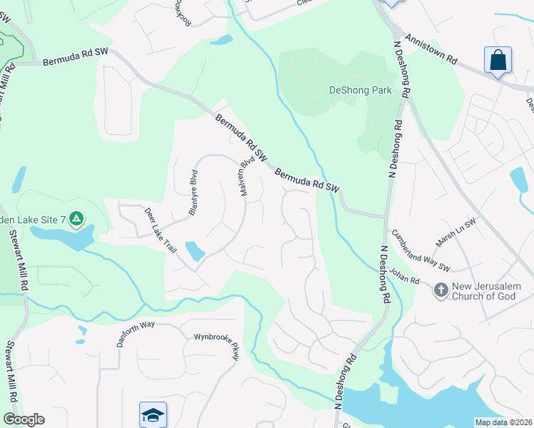 map of restaurants, bars, coffee shops, grocery stores, and more near 764 Amroth Ct in Stone Mountain