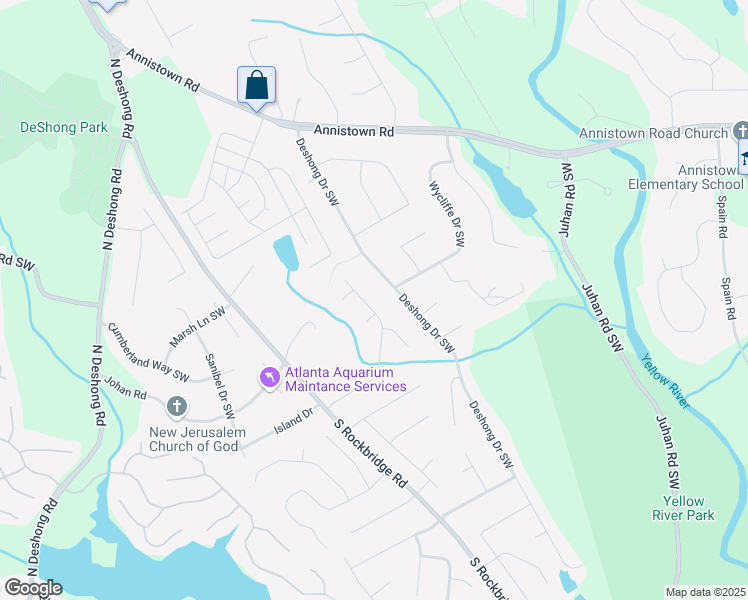 map of restaurants, bars, coffee shops, grocery stores, and more near 5040 Conestoga Court in Stone Mountain