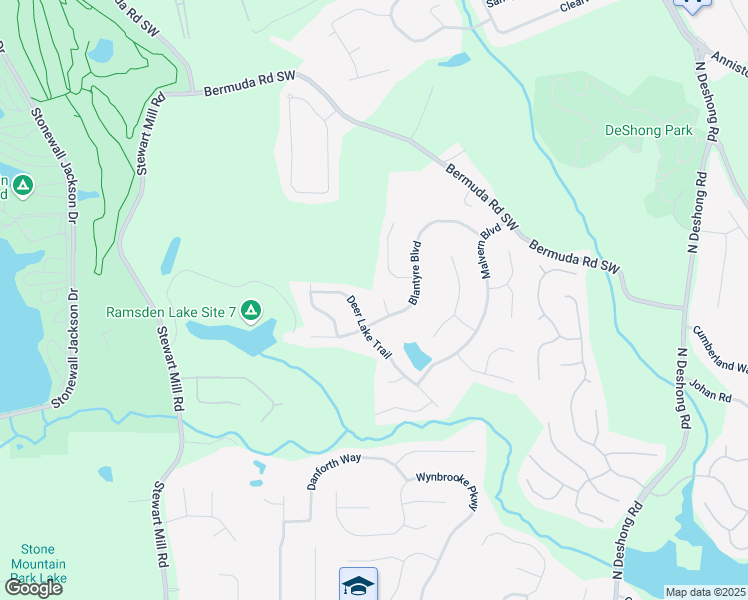 map of restaurants, bars, coffee shops, grocery stores, and more near 765 Brooks Circle in Stone Mountain