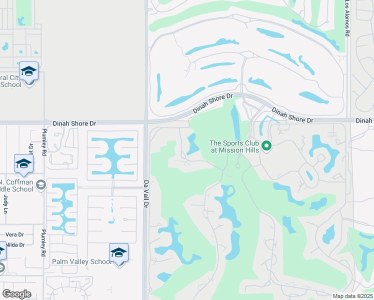 map of restaurants, bars, coffee shops, grocery stores, and more near 652 Hospitality Drive in Rancho Mirage