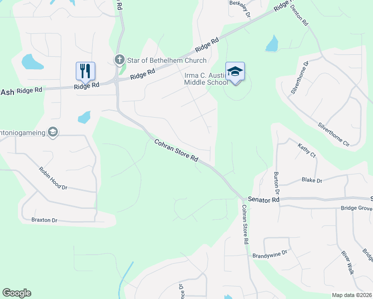 map of restaurants, bars, coffee shops, grocery stores, and more near 364 Merrill Meadows Point in Douglasville