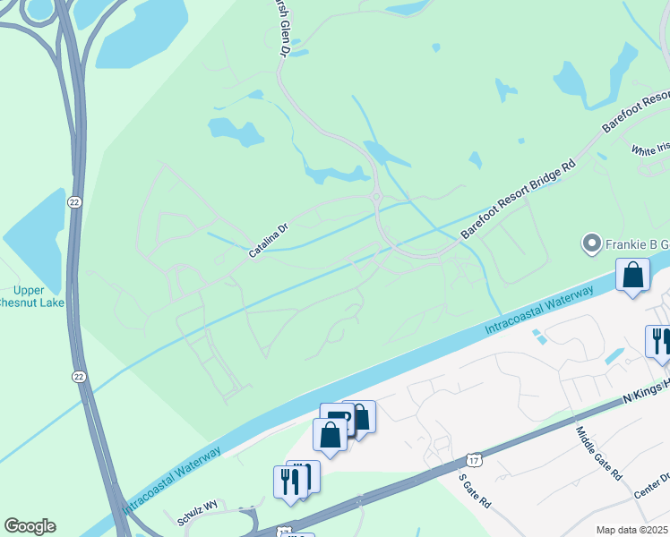 map of restaurants, bars, coffee shops, grocery stores, and more near 834 Cypress Bend in North Myrtle Beach