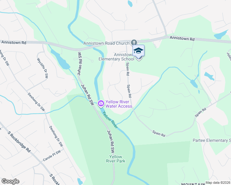 map of restaurants, bars, coffee shops, grocery stores, and more near 4880 Riversound Drive in Snellville