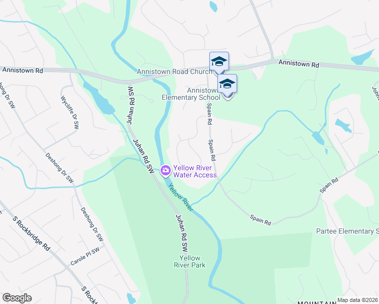map of restaurants, bars, coffee shops, grocery stores, and more near 4880 Riversound Drive in Snellville