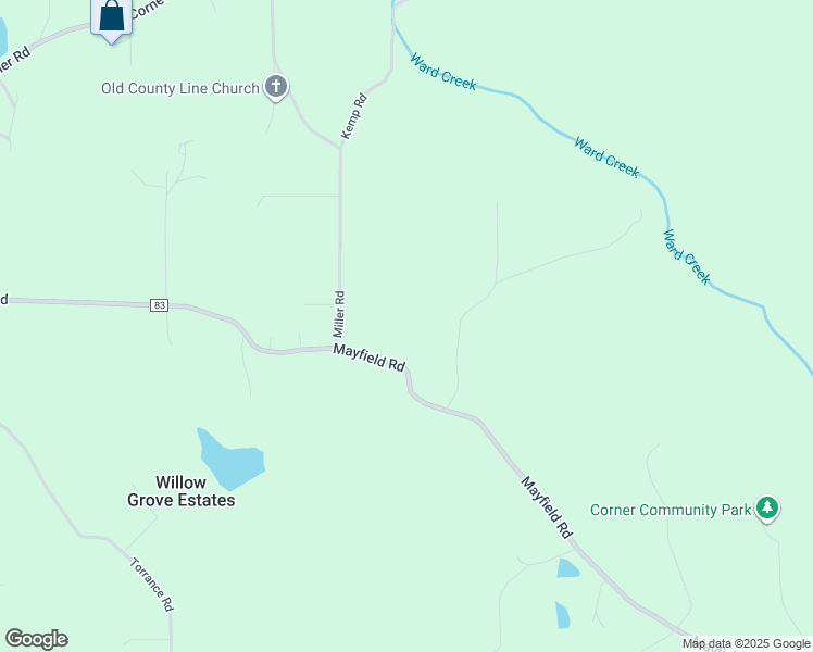 map of restaurants, bars, coffee shops, grocery stores, and more near 2637 Mayfield Road in Warrior