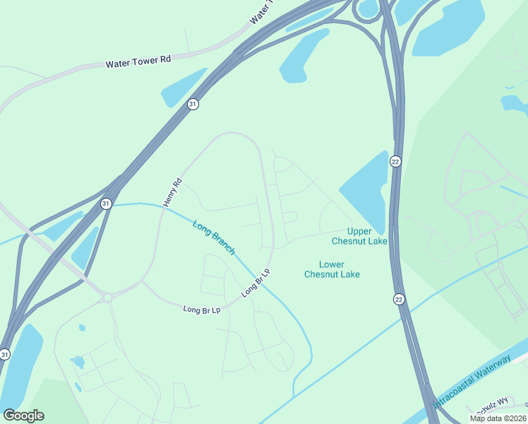 map of restaurants, bars, coffee shops, grocery stores, and more near 6241-6313 Water Tower Rd in Horry
