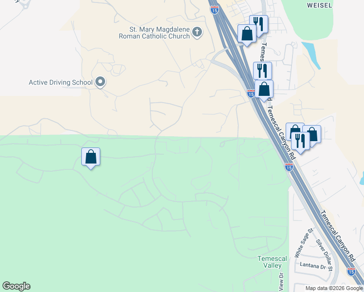 map of restaurants, bars, coffee shops, grocery stores, and more near 8471 Bedford Motor Way in Corona