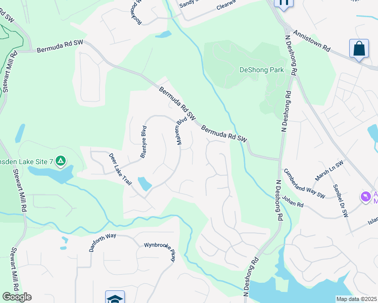 map of restaurants, bars, coffee shops, grocery stores, and more near 777 Amroth Court in Stone Mountain