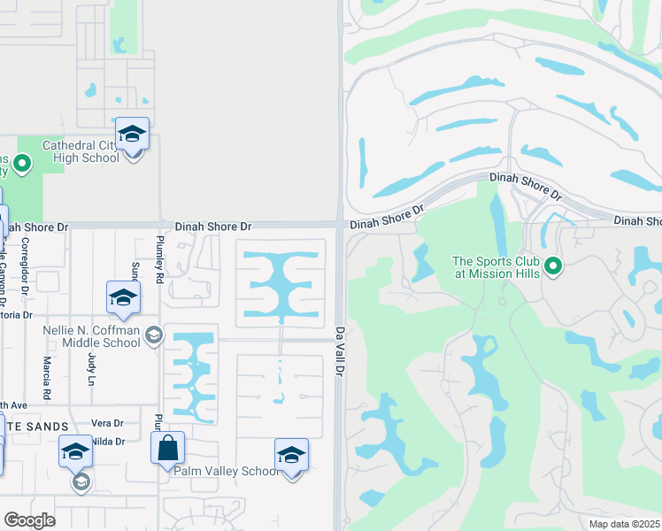 map of restaurants, bars, coffee shops, grocery stores, and more near 39 Santo Tomas in Rancho Mirage