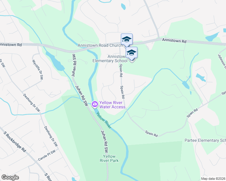 map of restaurants, bars, coffee shops, grocery stores, and more near 4885 Riversound Drive in Snellville
