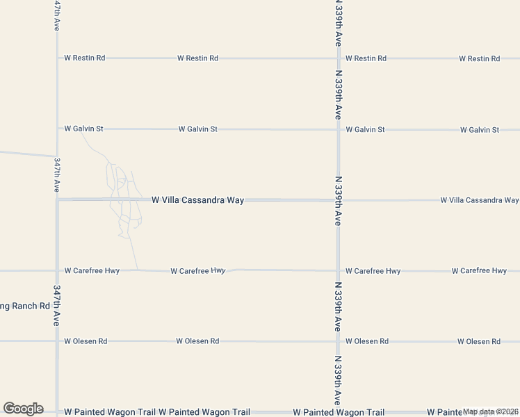 map of restaurants, bars, coffee shops, grocery stores, and more near 34115 West Villa Cassandra Way in Wickenburg