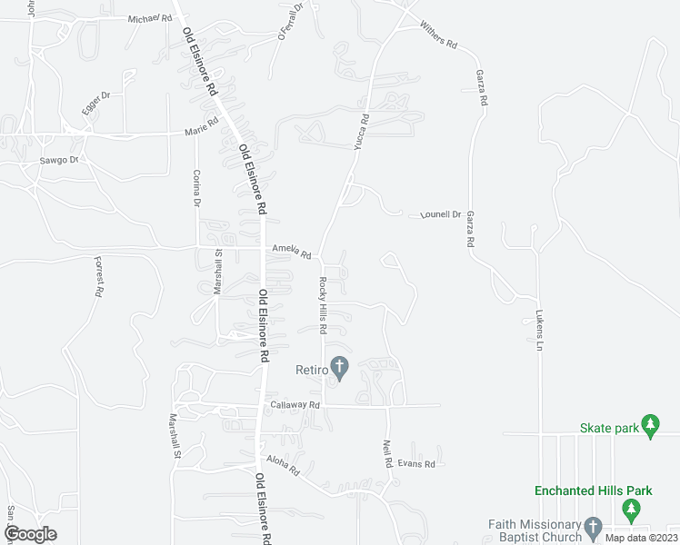 map of restaurants, bars, coffee shops, grocery stores, and more near 22087 Rocky Hills Road in Perris