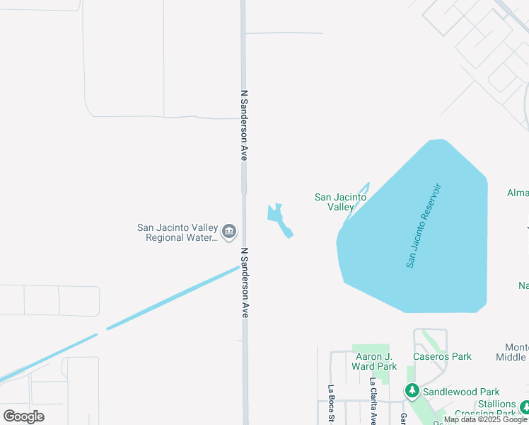 map of restaurants, bars, coffee shops, grocery stores, and more near 805 North Sanderson Avenue in San Jacinto
