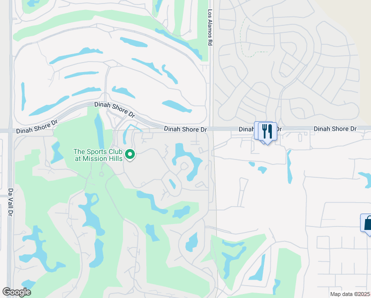 map of restaurants, bars, coffee shops, grocery stores, and more near 415 Forest Hills Drive in Rancho Mirage