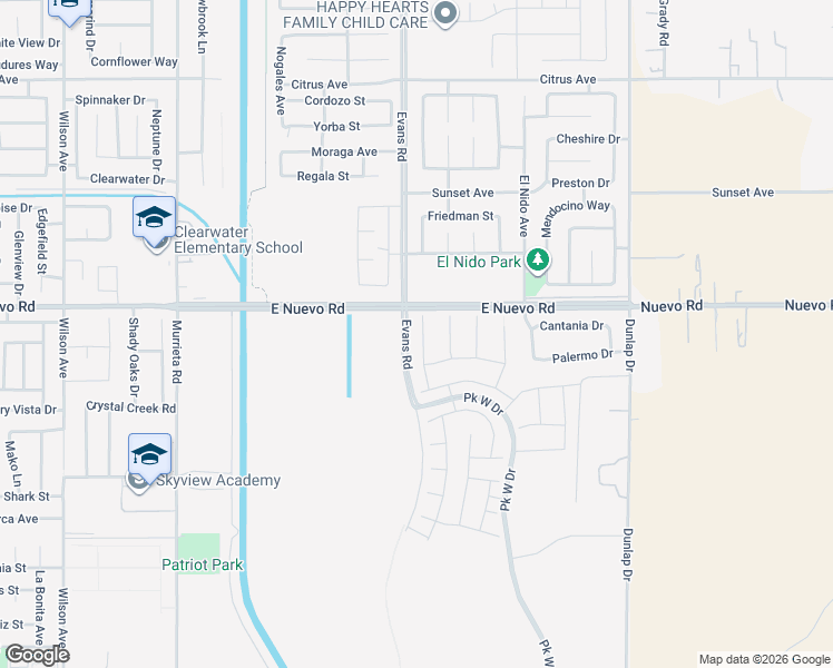 map of restaurants, bars, coffee shops, grocery stores, and more near 1576 Gallatin Circle in Perris