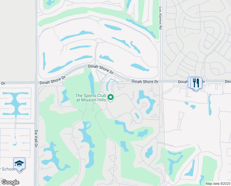 map of restaurants, bars, coffee shops, grocery stores, and more near 310 Forest Hills Drive in Rancho Mirage