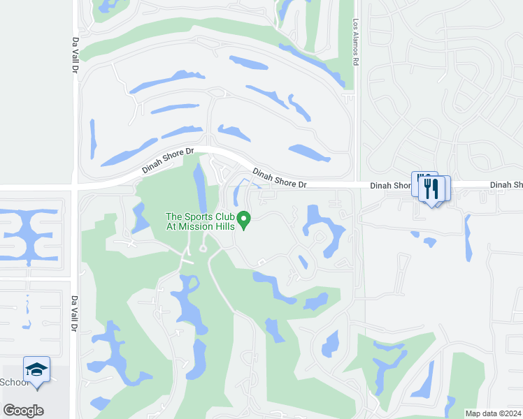 map of restaurants, bars, coffee shops, grocery stores, and more near 316 Forest Hills Drive in Rancho Mirage