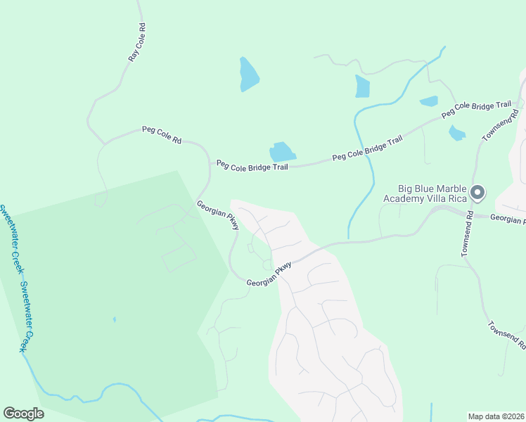 map of restaurants, bars, coffee shops, grocery stores, and more near 33 New Kent Court in Villa Rica