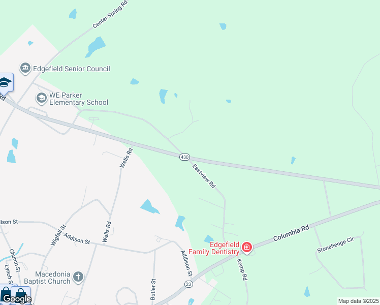 map of restaurants, bars, coffee shops, grocery stores, and more near 145 Crest Road in Edgefield