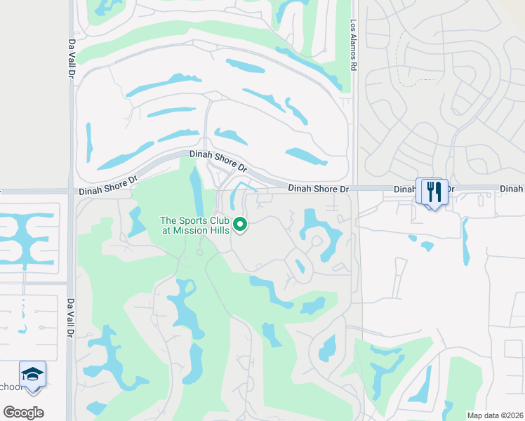 map of restaurants, bars, coffee shops, grocery stores, and more near 317 Forest Hills Drive in Rancho Mirage