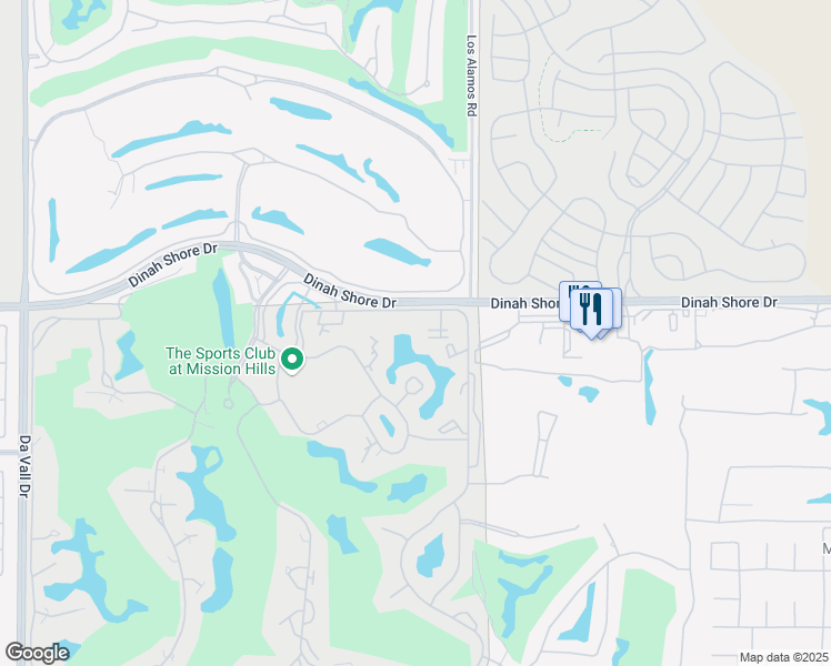 map of restaurants, bars, coffee shops, grocery stores, and more near 411 Forest Hills Drive in Rancho Mirage
