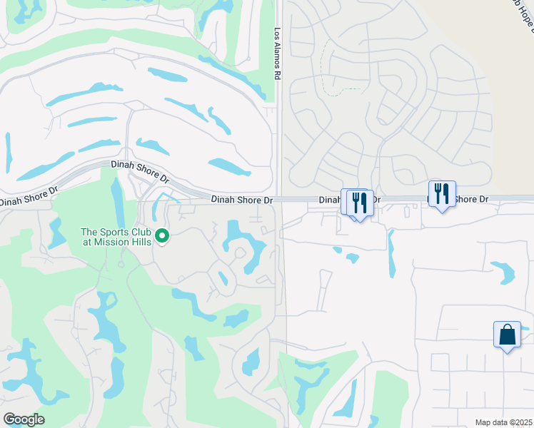 map of restaurants, bars, coffee shops, grocery stores, and more near 430 Forest Hills Drive in Rancho Mirage
