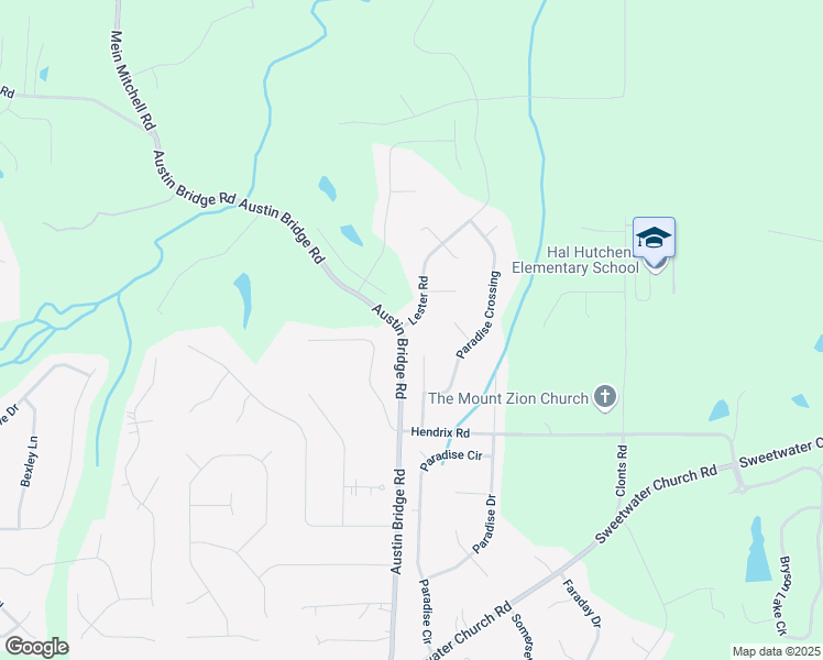 map of restaurants, bars, coffee shops, grocery stores, and more near 0 Lester Road in Douglasville