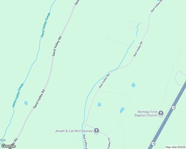 map of restaurants, bars, coffee shops, grocery stores, and more near 1775 Red Valley Road in Remlap