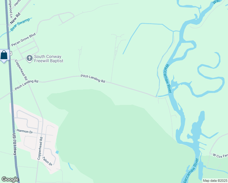 map of restaurants, bars, coffee shops, grocery stores, and more near 279 Pitch Landing Road in Conway