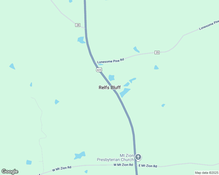 map of restaurants, bars, coffee shops, grocery stores, and more near in Relfs Bluff