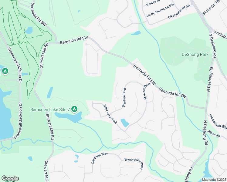 map of restaurants, bars, coffee shops, grocery stores, and more near 1293 Bermuda Road in Stone Mountain