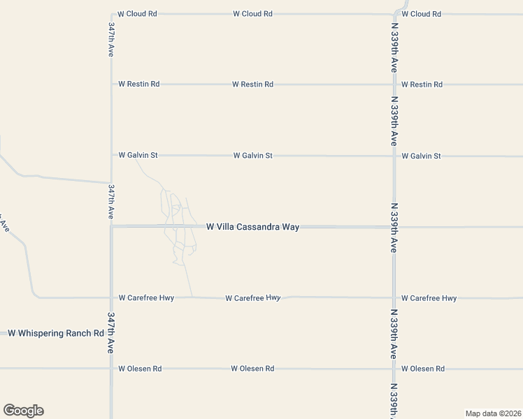 map of restaurants, bars, coffee shops, grocery stores, and more near 34298 West Villa Cassandra Way in Wickenburg
