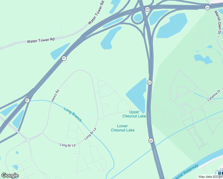 map of restaurants, bars, coffee shops, grocery stores, and more near 6261 Water Tower Road in Longs