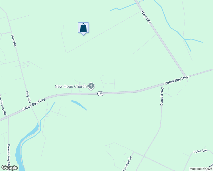 map of restaurants, bars, coffee shops, grocery stores, and more near 5492 Cates Bay Highway in Conway