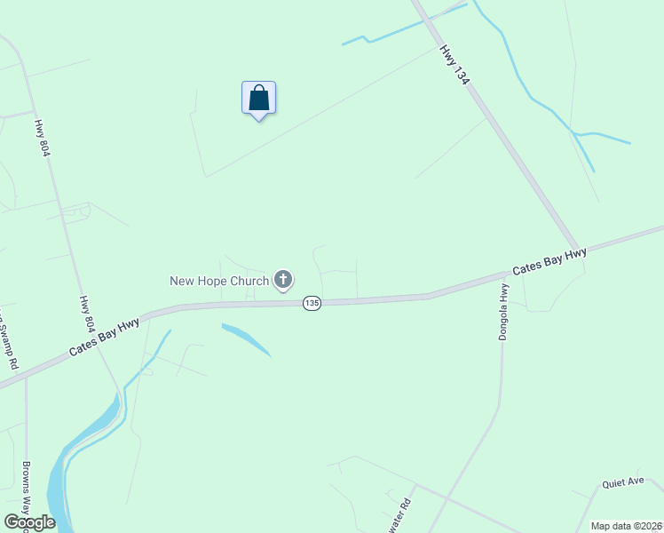 map of restaurants, bars, coffee shops, grocery stores, and more near 5540 Cates Bay Highway in Conway