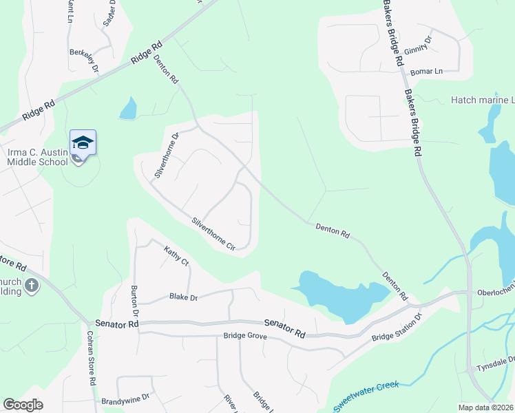 map of restaurants, bars, coffee shops, grocery stores, and more near 674 Denton Road in Douglasville