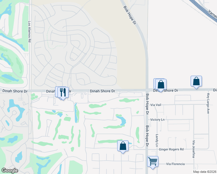 map of restaurants, bars, coffee shops, grocery stores, and more near 64 Cabernet in Rancho Mirage