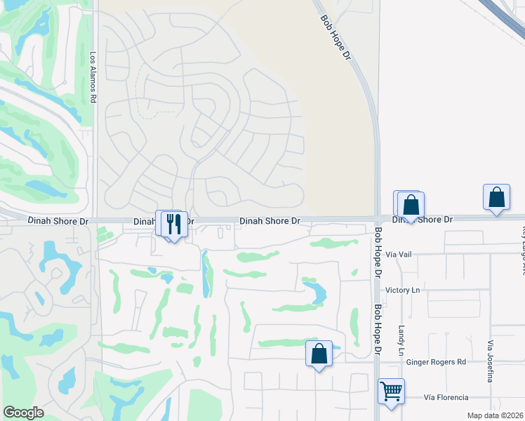map of restaurants, bars, coffee shops, grocery stores, and more near 49 Cabernet in Rancho Mirage
